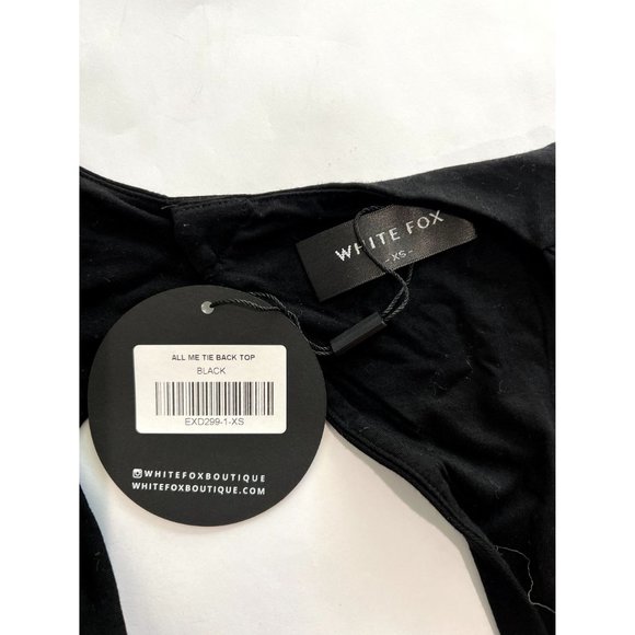 NWT White Fox All Me Tie Back Top in Black - Picture 3 of 4